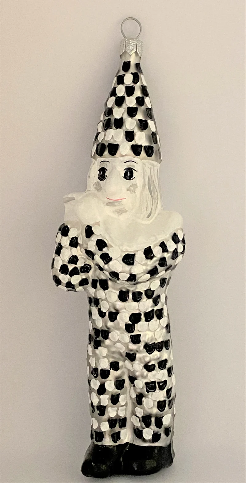 Blätzlibajass Basler Fasnachtsfigur, schwarz/weiss