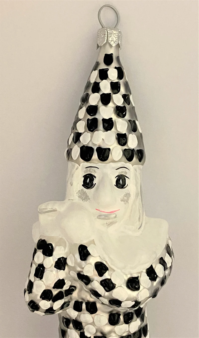 Blätzlibajass Basler Fasnachtsfigur, schwarz/weiss