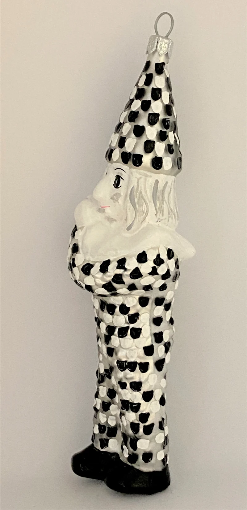 Blätzlibajass Basler Fasnachtsfigur, schwarz/weiss