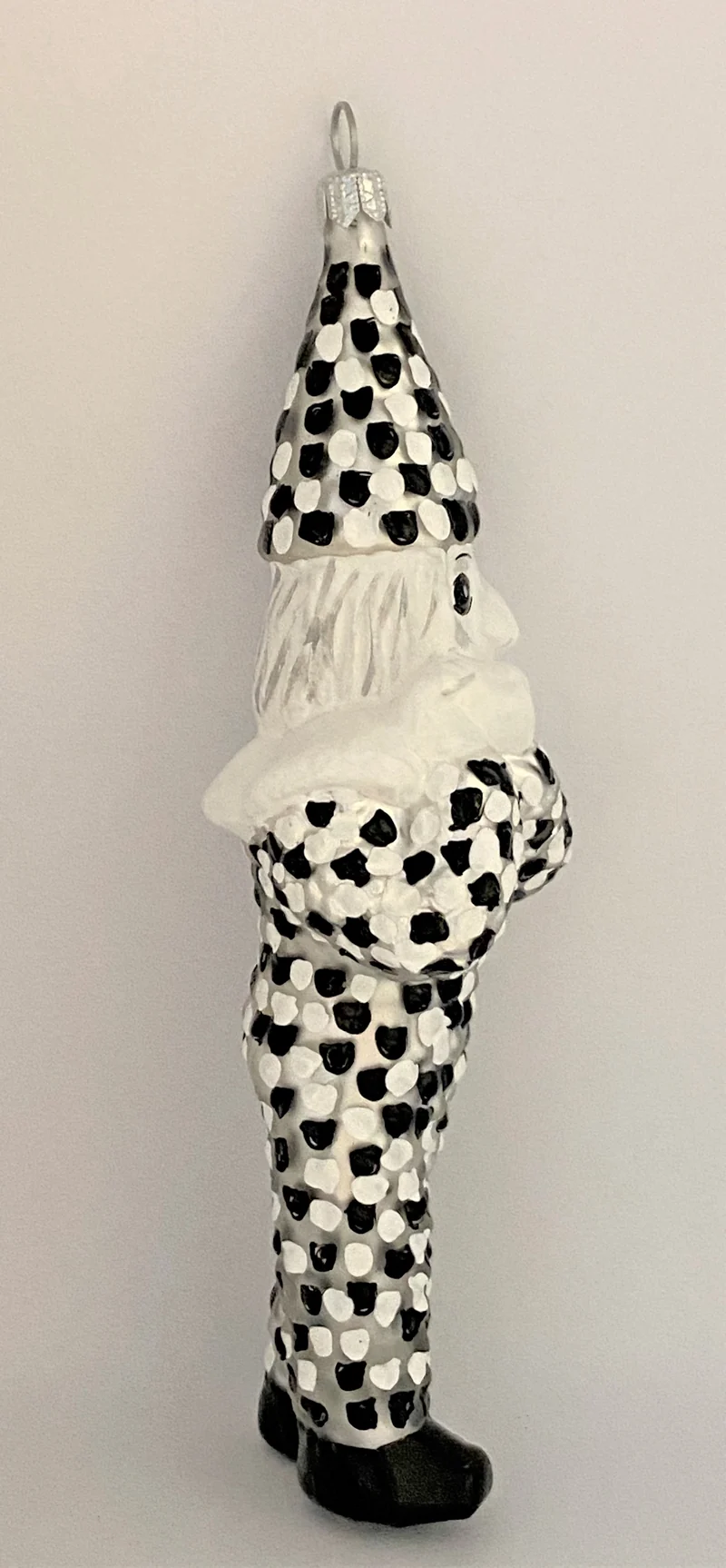 Blätzlibajass Basler Fasnachtsfigur, schwarz/weiss