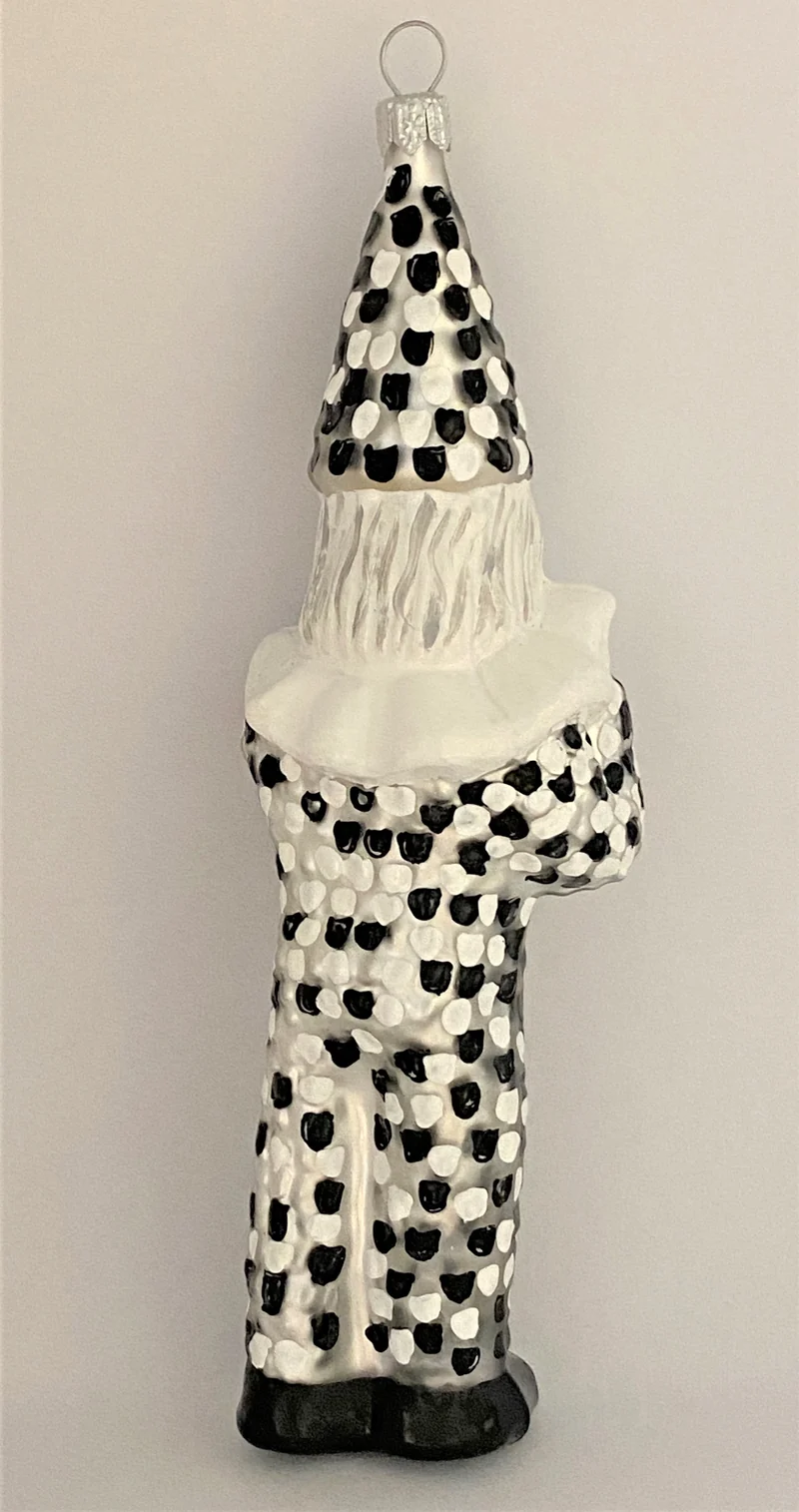 Blätzlibajass Basler Fasnachtsfigur, schwarz/weiss