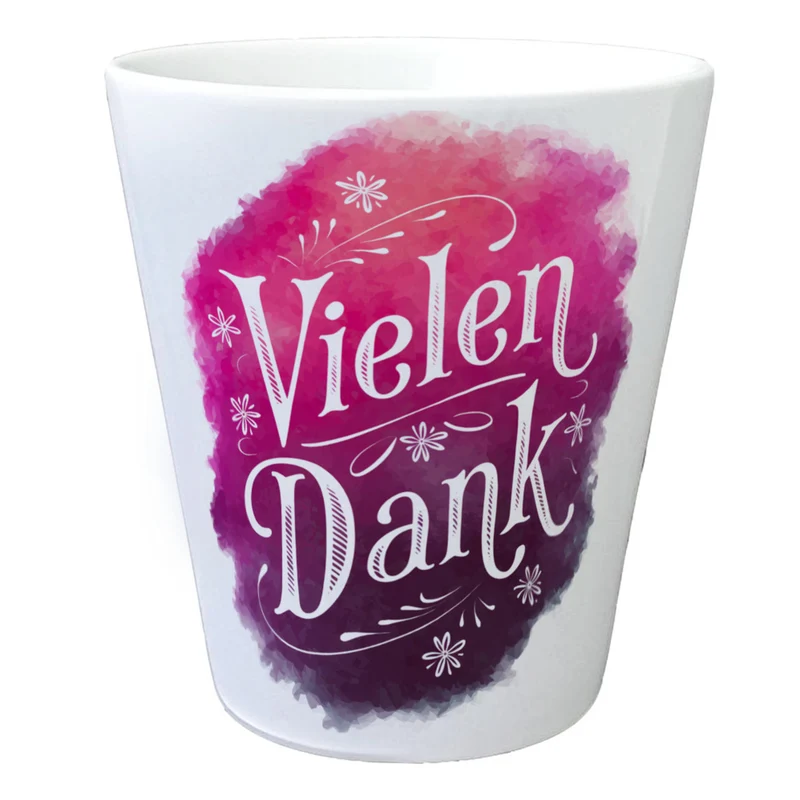 Vielen Dank Aquarelles Blumen Design Blumentopf