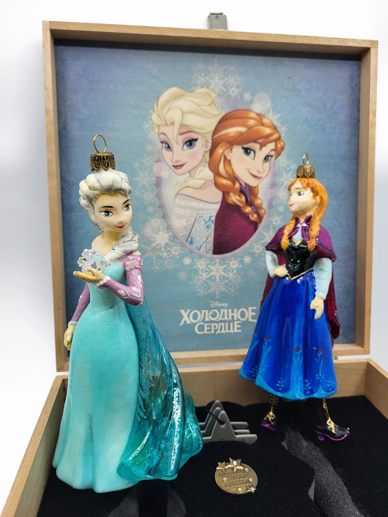 Anna und Elsa, 2er Set, in Holzbox, ATLASART