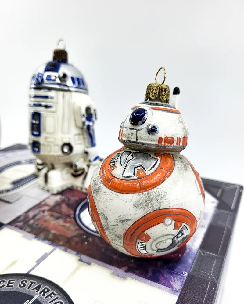 BB-8, C-3PO und R2-D2 von Star Wars, 3er Set, in Holzbox, AtlasArt