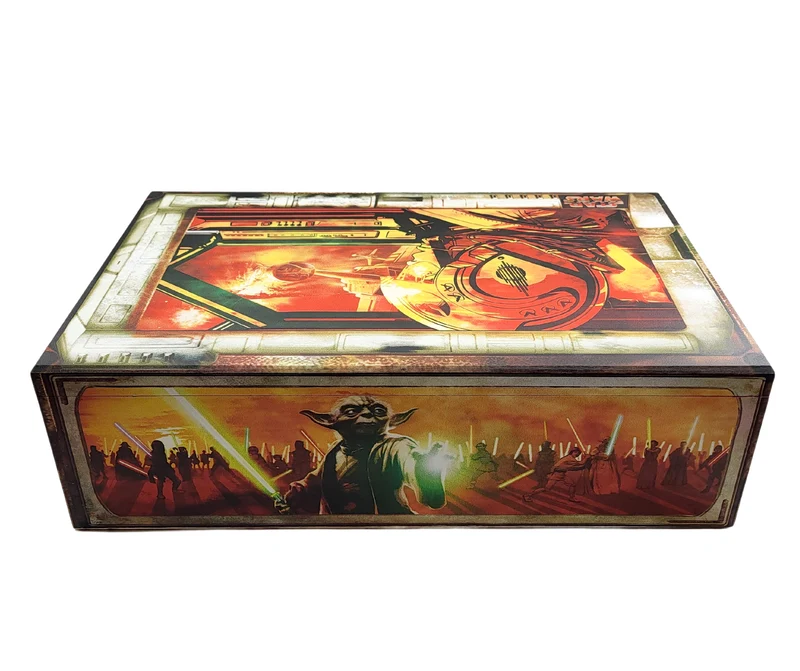 Master Yoda, Chewbacca, C-3PO und R2-D2 von Star Wars, 4er Set, in Holzbox