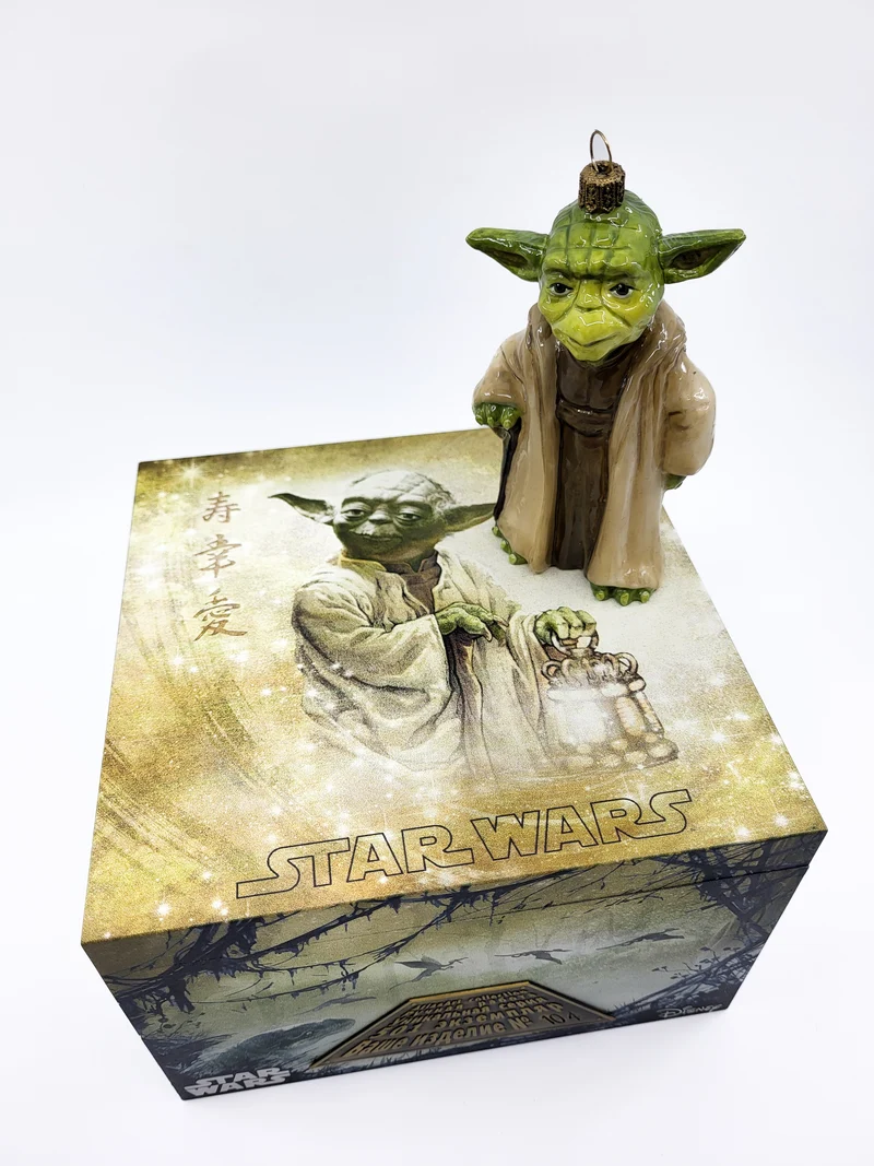 Master Yoda von Star Wars, in Holzbox AtlasArt