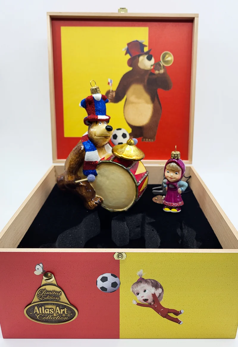 Mascha und Bär, 2er Set, in Holzbox von AtlasArt