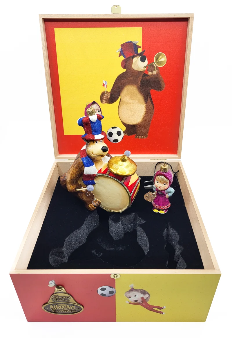 Mascha und Bär, 2er Set, in Holzbox von AtlasArt