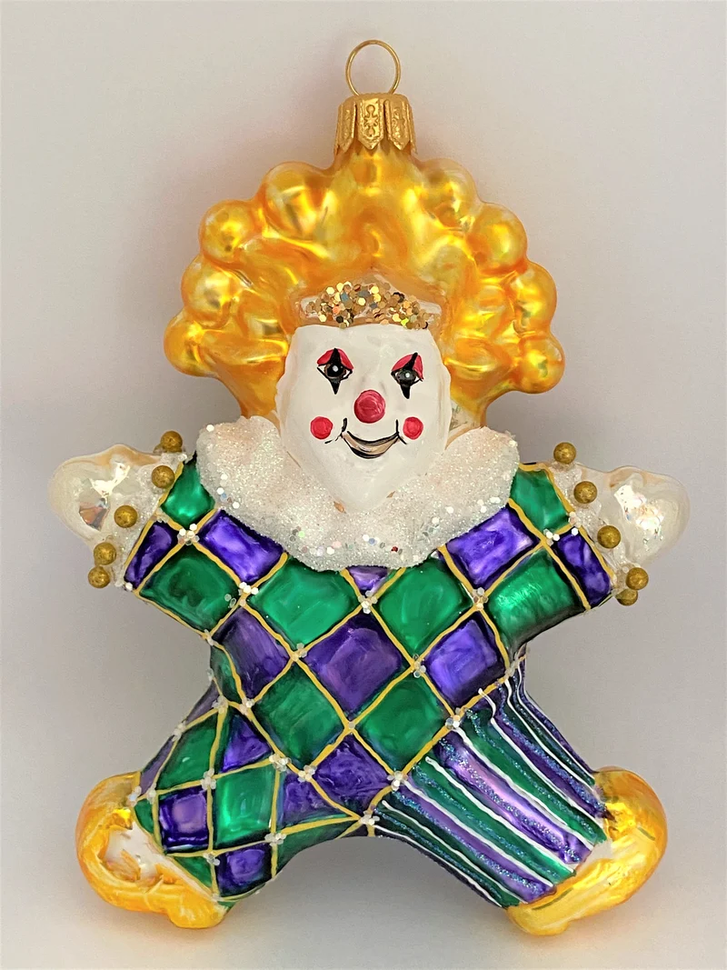 Clown in karierter Hose