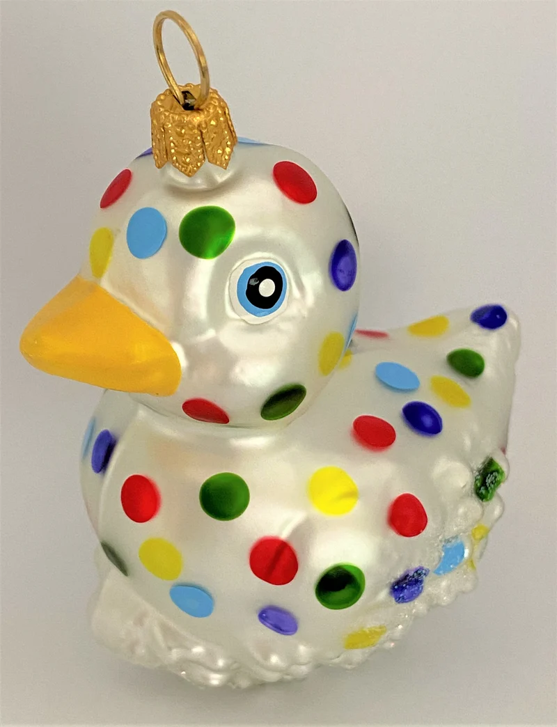 Bade-Ente mit bunten Tupfen