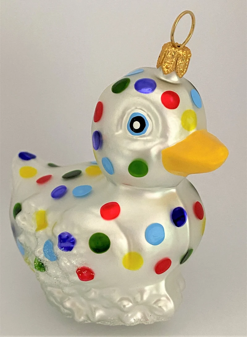 Bade-Ente mit bunten Tupfen