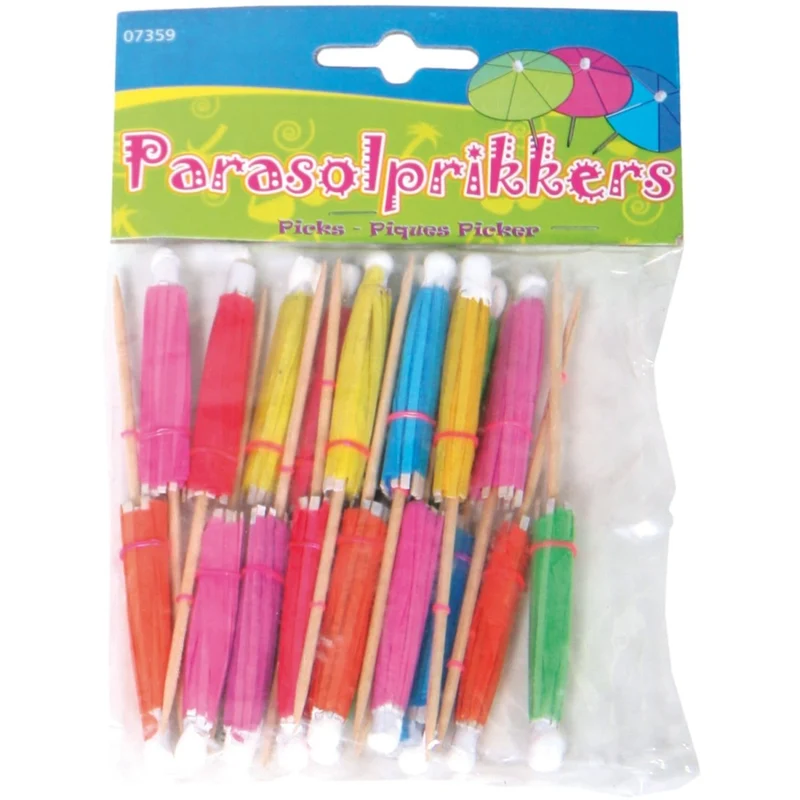 Bunte Cocktailspieße „Parasol“, 15 Stück