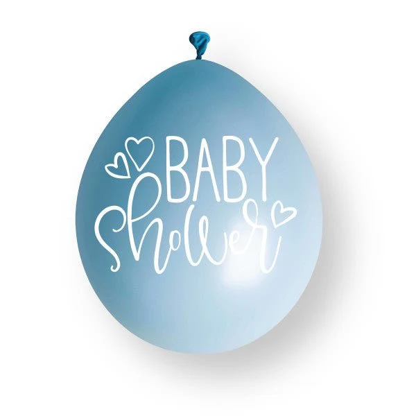 Babyparty-Ballons Blau-Weiß 23 cm 10 Stück