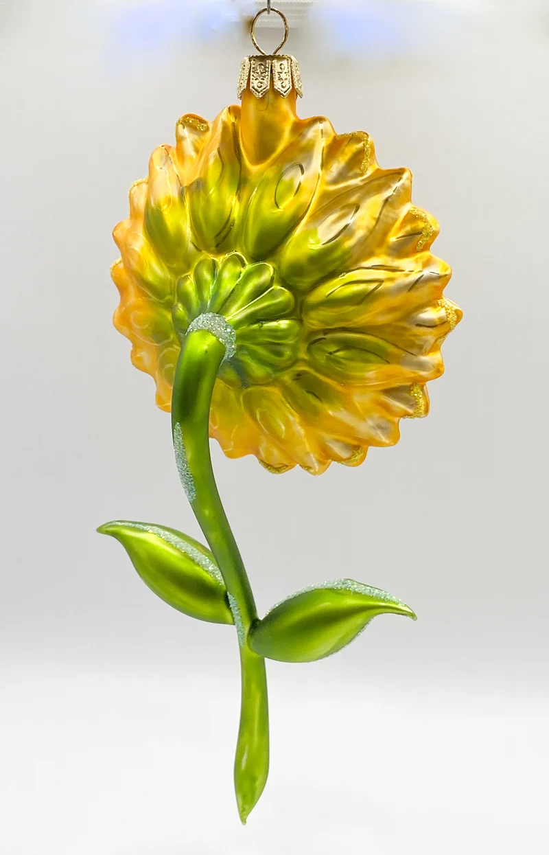 Sonnenblume mit Stängel und Blättern