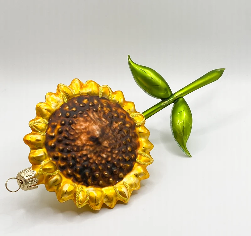 Sonnenblume mit Stängel und Blättern
