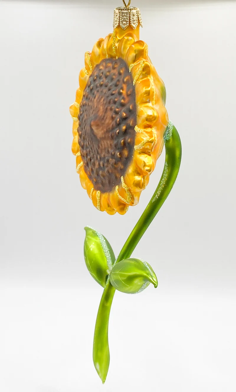 Sonnenblume mit Stängel und Blättern