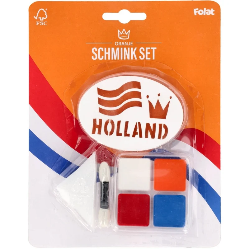 Rot-Weiß-Blaues Schmink-Set „Orange Holland“