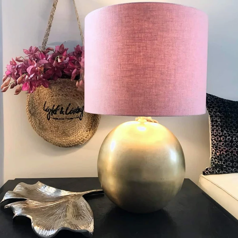 Tischlampe STRADO Bronze Rosa Höhe 60 cm