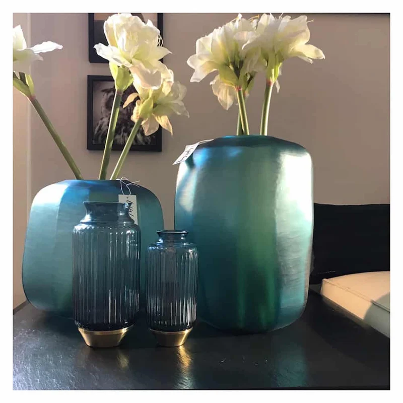 Vase JANEIRO Blau Ø10,5x21cm