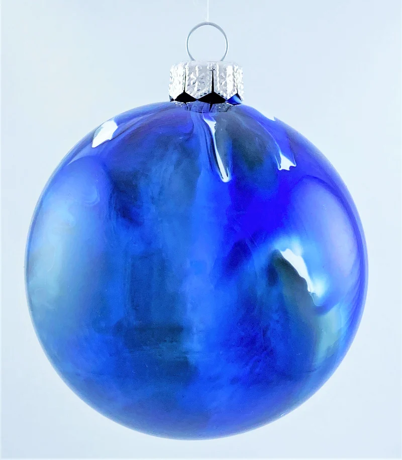 Kugel blau marmoriert