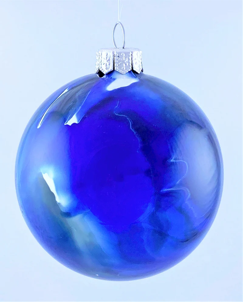 Kugel blau marmoriert