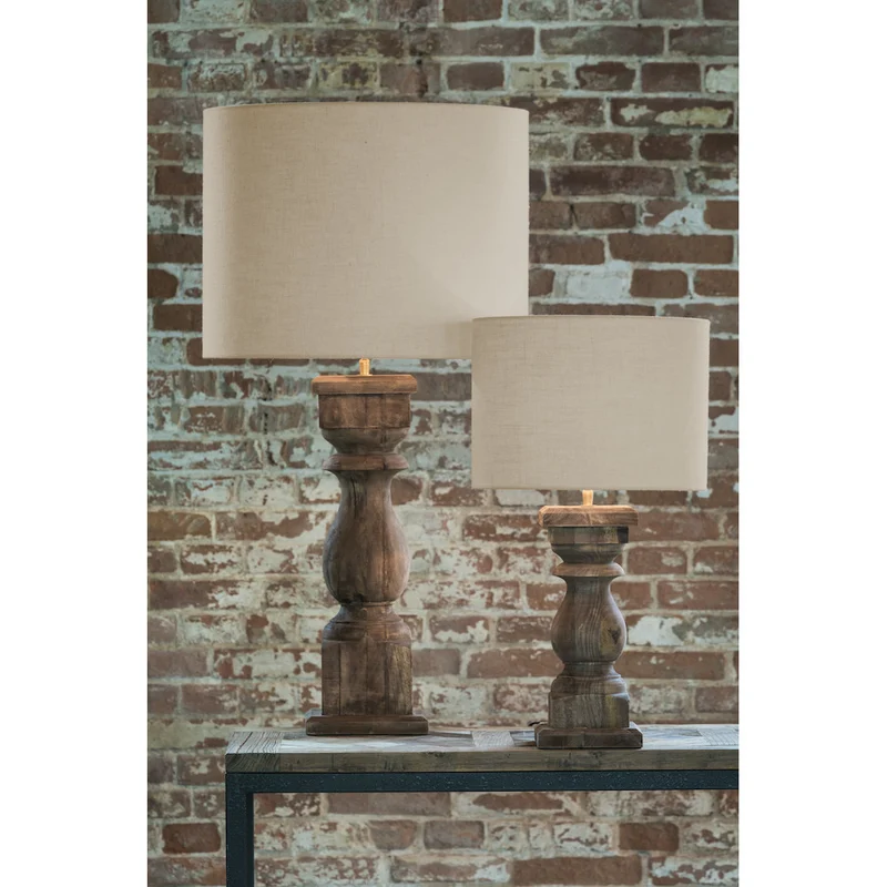 Tischlampe CADORE Mangoholz H85cm