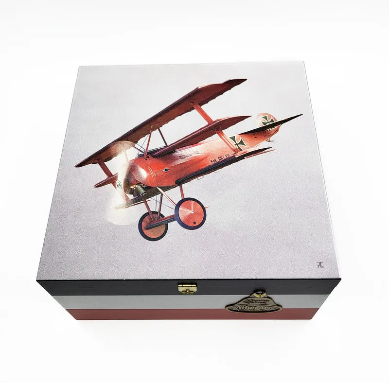 Flugzeug Roter Baron, in Holzbox, AtlasArt