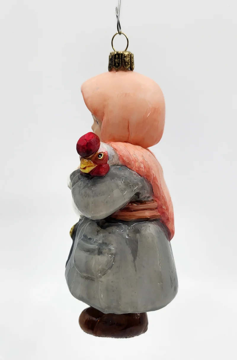 Junge mit Hahn und Mädchen mit Huhn, 2er Set, in Holzbox, AtlasArt