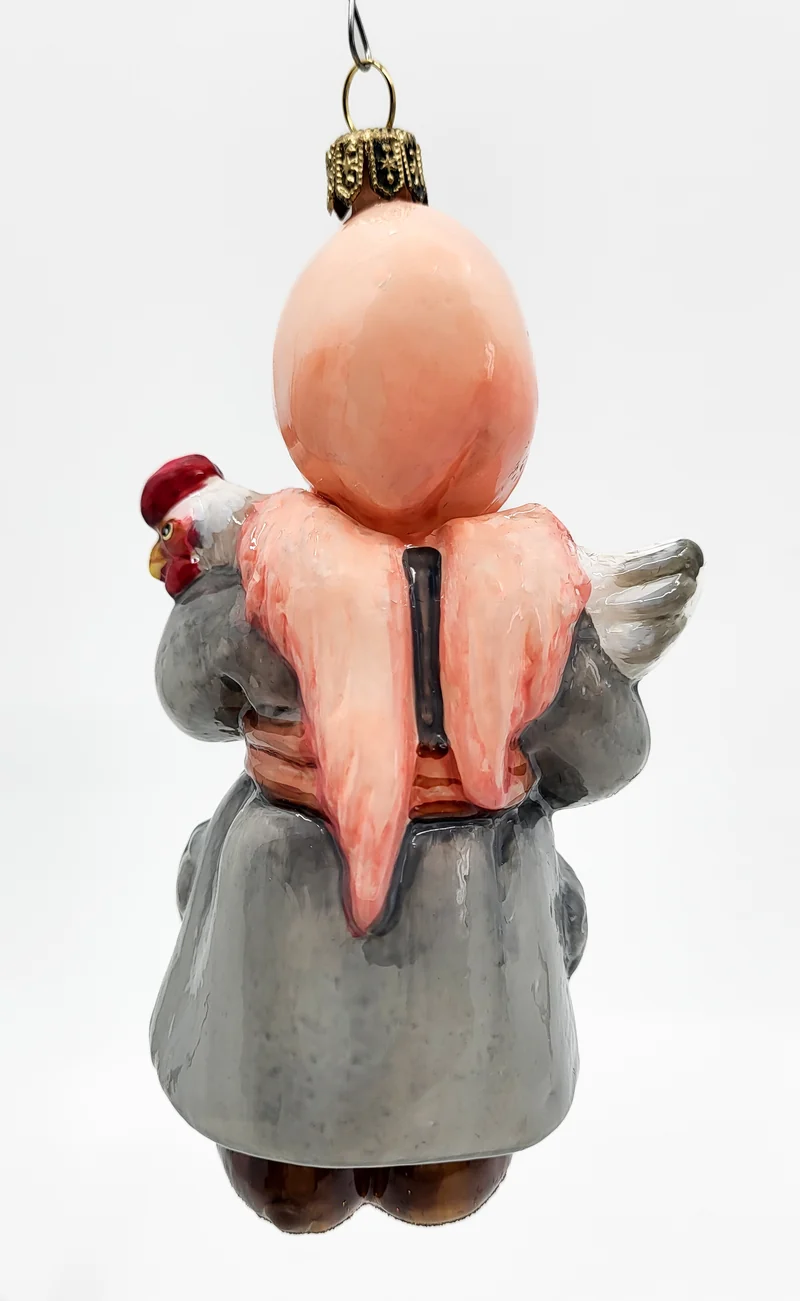 Junge mit Hahn und Mädchen mit Huhn, 2er Set, in Holzbox, AtlasArt