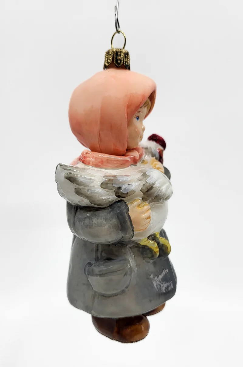 Junge mit Hahn und Mädchen mit Huhn, 2er Set, in Holzbox, AtlasArt