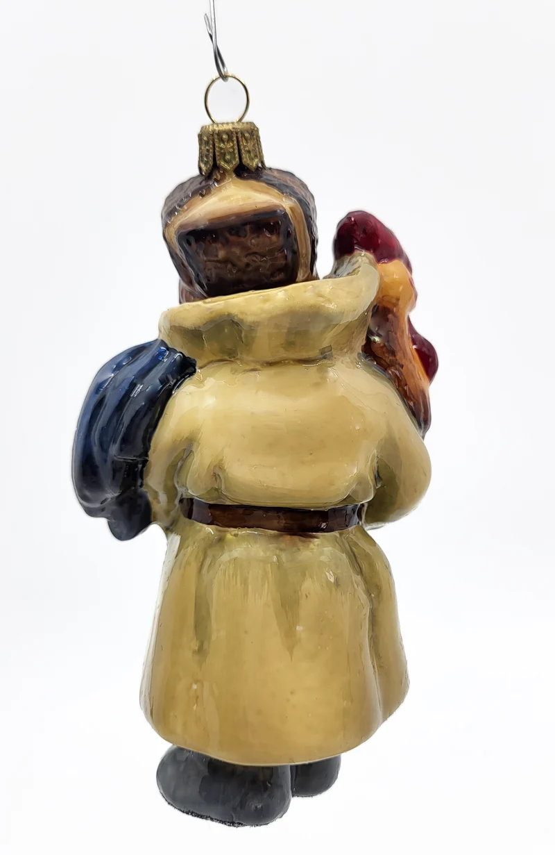 Junge mit Hahn und Mädchen mit Huhn, 2er Set, in Holzbox, AtlasArt