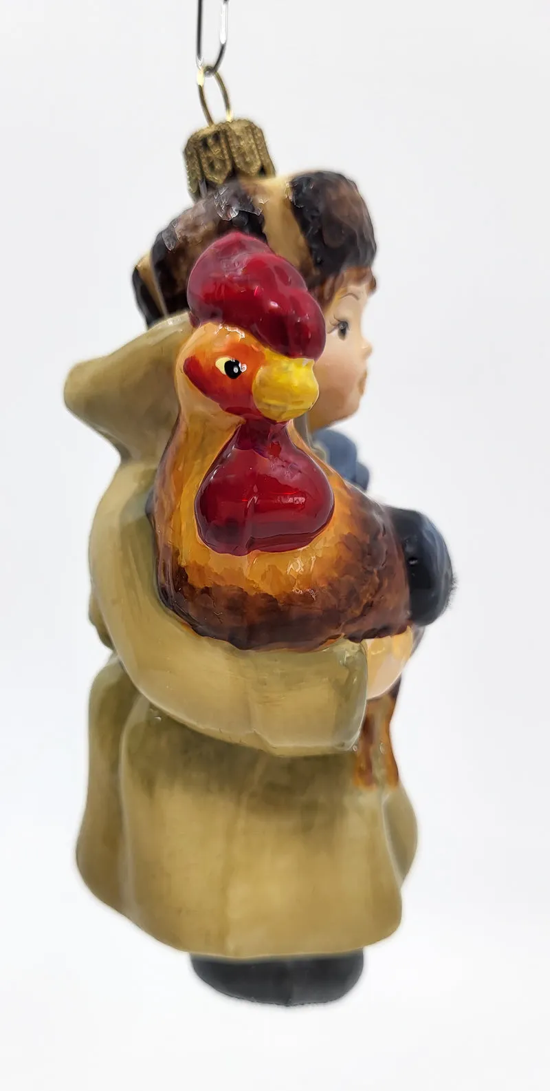 Junge mit Hahn und Mädchen mit Huhn, 2er Set, in Holzbox, AtlasArt