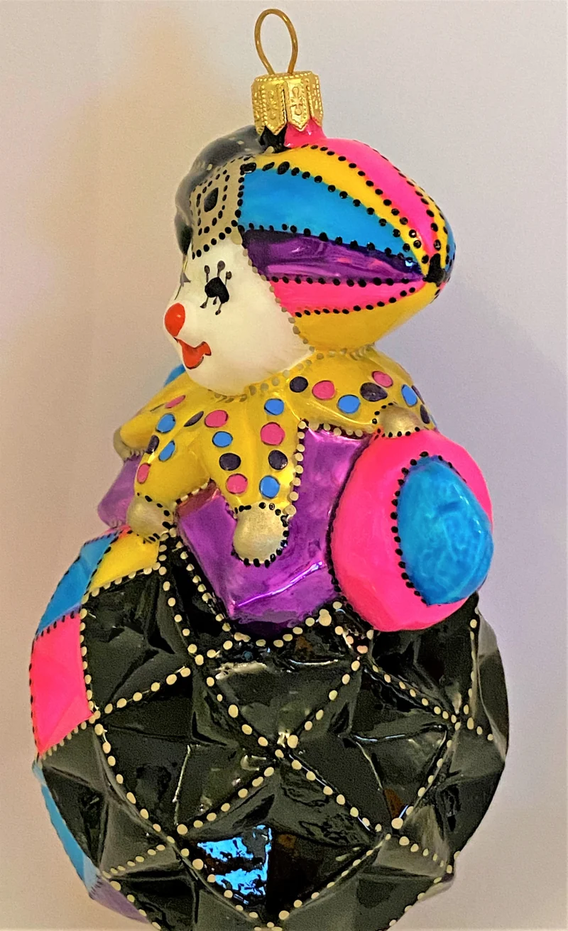 Harlekin in pink und blau KOMOZJA MOSTOWSKI