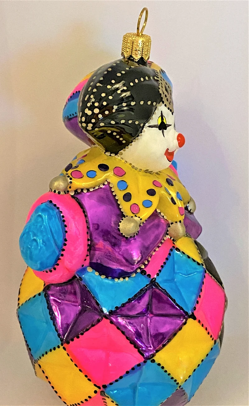 Harlekin in pink und blau KOMOZJA MOSTOWSKI