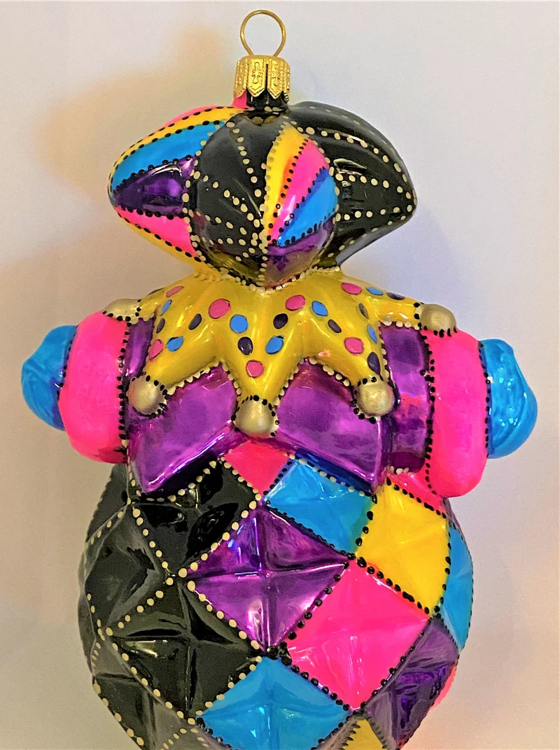 Harlekin in pink und blau KOMOZJA MOSTOWSKI