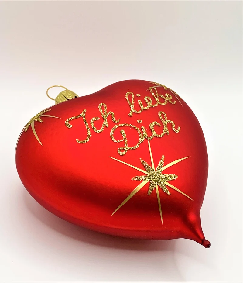 Rotes Herz mit Aufschrift " Ich liebe Dich "