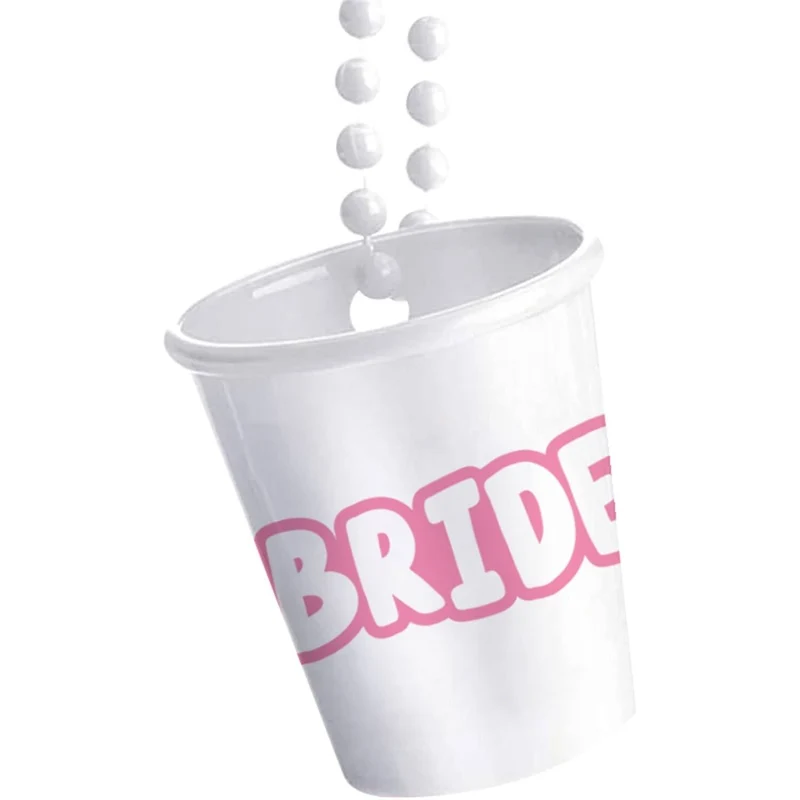 Bride Halskette Weiß-Rosa Schnapsglas