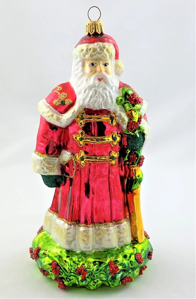Weihnachtsmann im roten Mantel mit schönem Cape