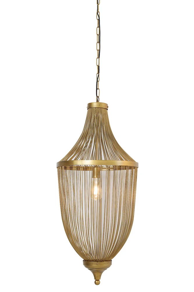 Hängeleuchte LORICE Gold Ø41x90 cm