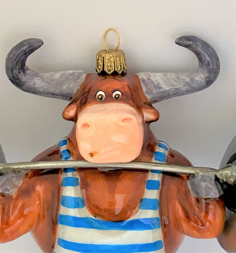 Starker Stier am Gewichte stemmen, ATLASART