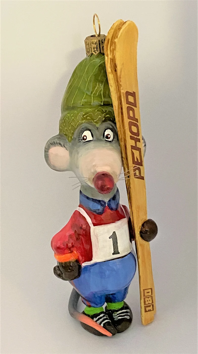 Coole Ski-Rennfahrer- Maus. ATLASART
