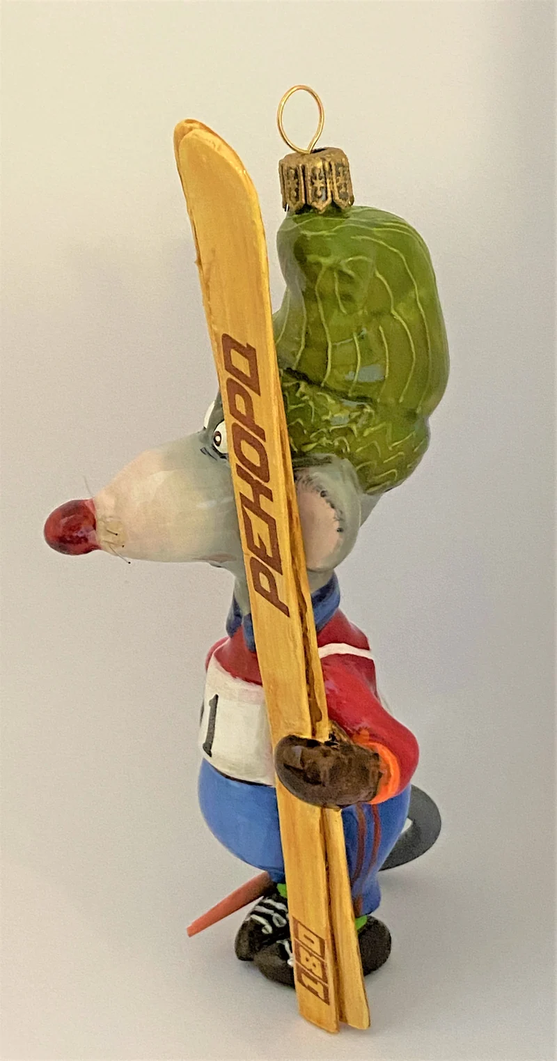 Coole Ski-Rennfahrer- Maus. ATLASART