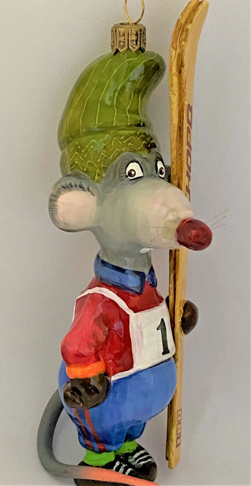 Coole Ski-Rennfahrer- Maus. ATLASART