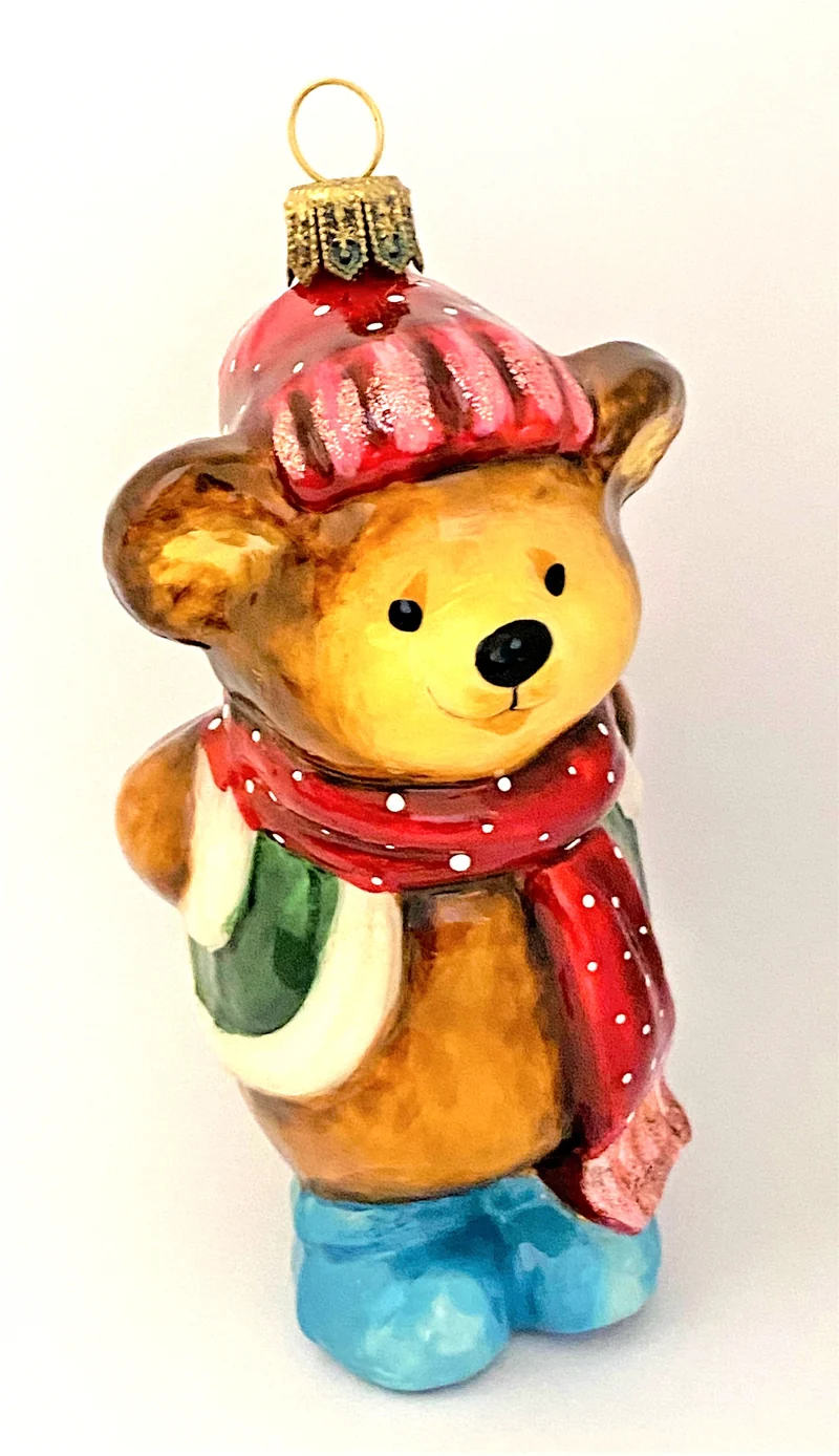 Teddy-Bär geht mit dem Spielzeug-Pferdli spazieren, ATLASART