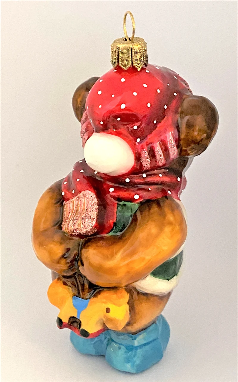 Teddy-Bär geht mit dem Spielzeug-Pferdli spazieren, ATLASART