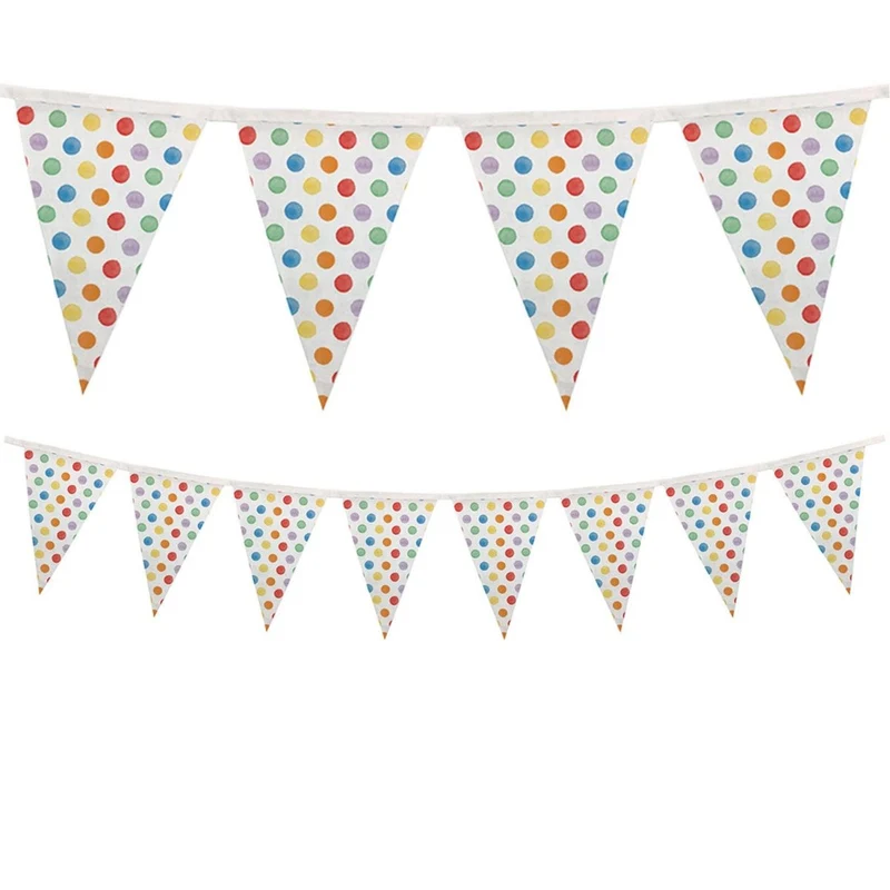 Bunte Girlande Dots Plastik 2m
