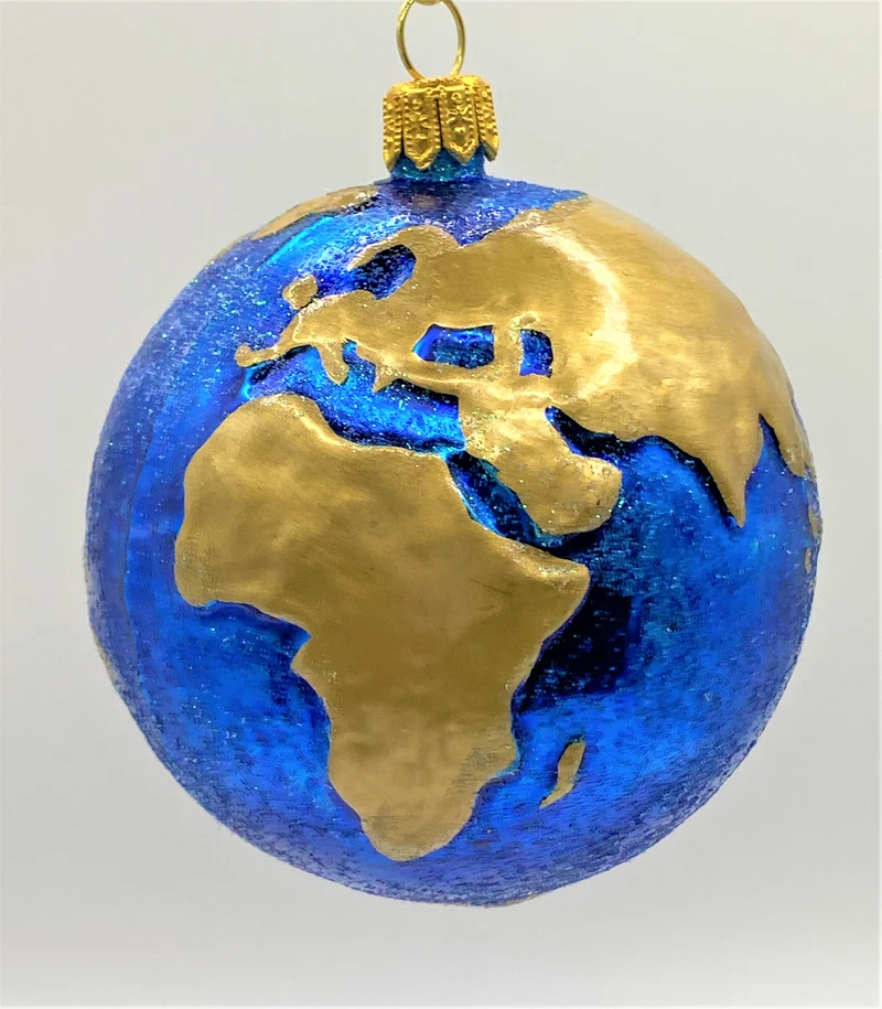 Planet Erde mit goldenen Kontinenten