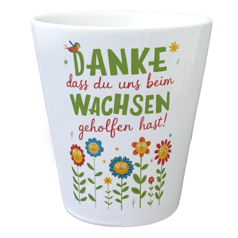 Danke dass du uns beim Wachsen geholfen hast! Blumentopf für Erzieher und Lehrer
