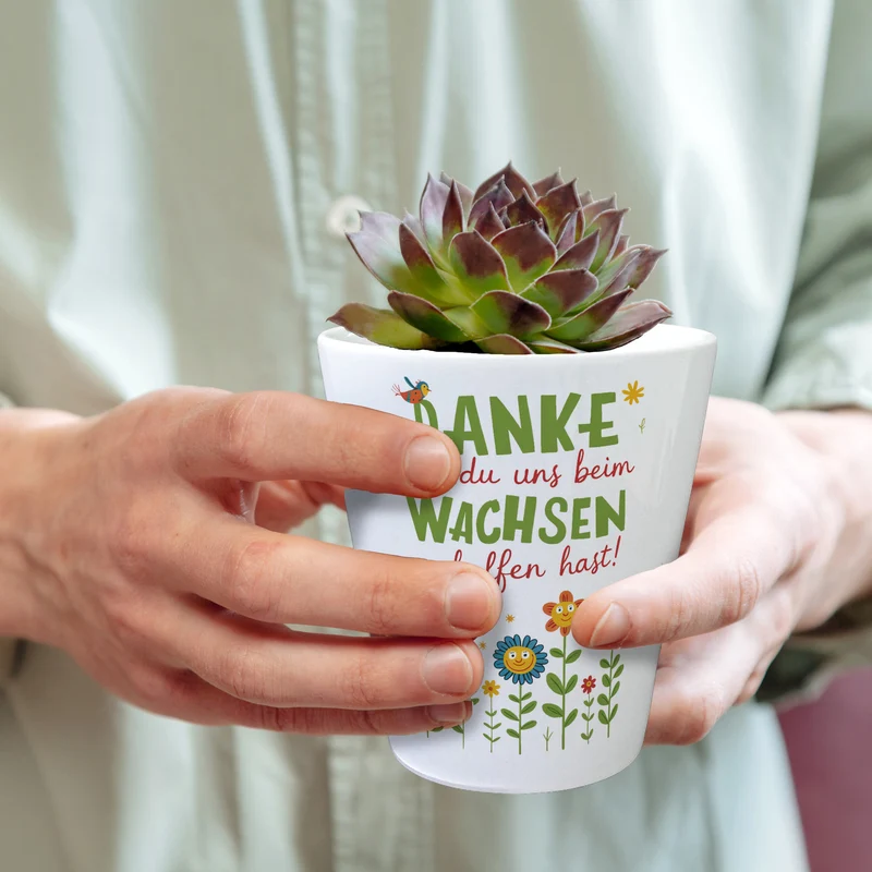 Danke dass du uns beim Wachsen geholfen hast! Blumentopf für Erzieher und Lehrer