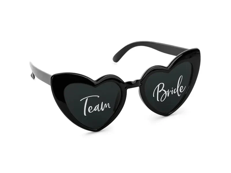 Herzbrille, schwarz, Team Brride, 14,8 cm